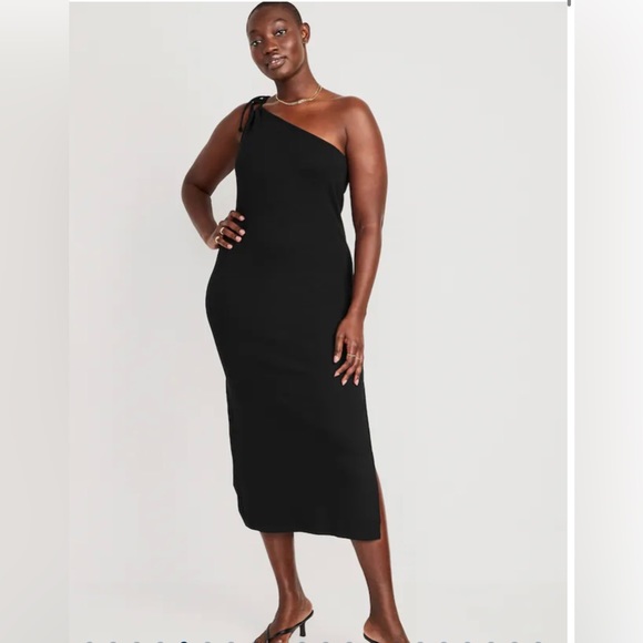 **NEW** Fitted One-Shoulder Midi Dress Sz 4X - Picture 5 of 8